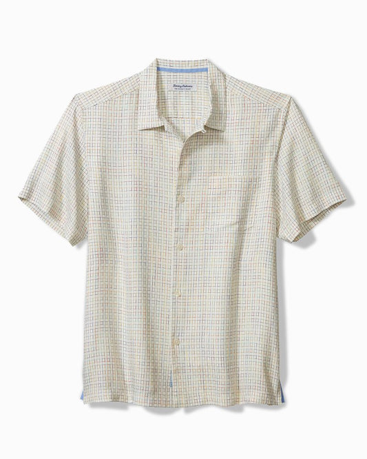 Tommy Bahama Top Pick - Big & Tall Coconut Point Prismatic Check IslandZone® Camp Shirt