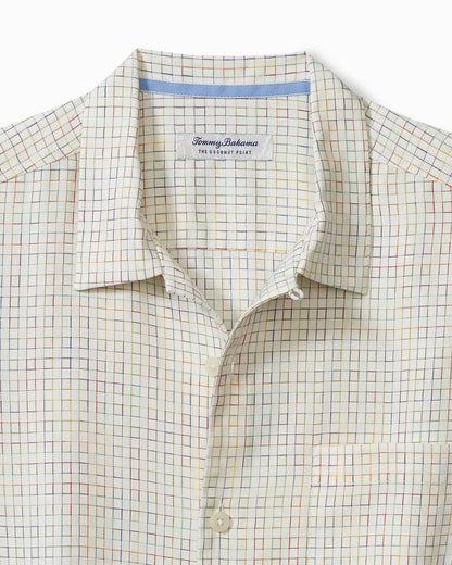 Tommy Bahama Top Pick - Big & Tall Coconut Point Prismatic Check IslandZone® Camp Shirt