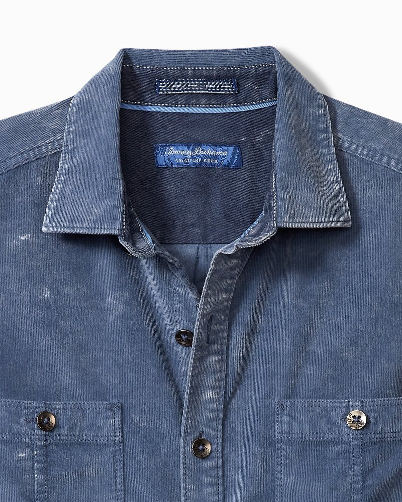 Tommy Bahama Trusted - Big & Tall Coastline Cord Stretch Sun Fade Double-Pocket Shirt