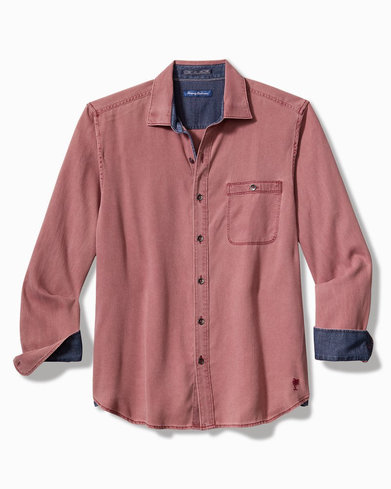 Tommy Bahama Great Value - Big & Tall Ocean Wash Twill Long-Sleeve Shirt