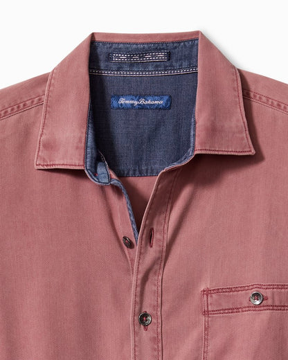 Tommy Bahama Great Value - Big & Tall Ocean Wash Twill Long-Sleeve Shirt