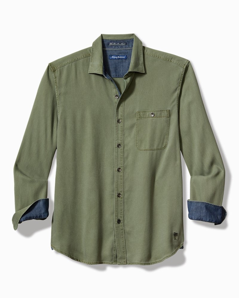 Tommy Bahama Smart Buy - Big & Tall Ocean Wash Twill Long-Sleeve Shirt
