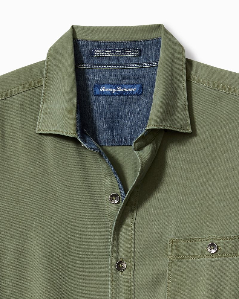 Tommy Bahama Smart Buy - Big & Tall Ocean Wash Twill Long-Sleeve Shirt