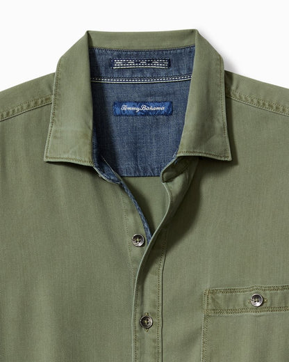 Tommy Bahama Smart Buy - Big & Tall Ocean Wash Twill Long-Sleeve Shirt