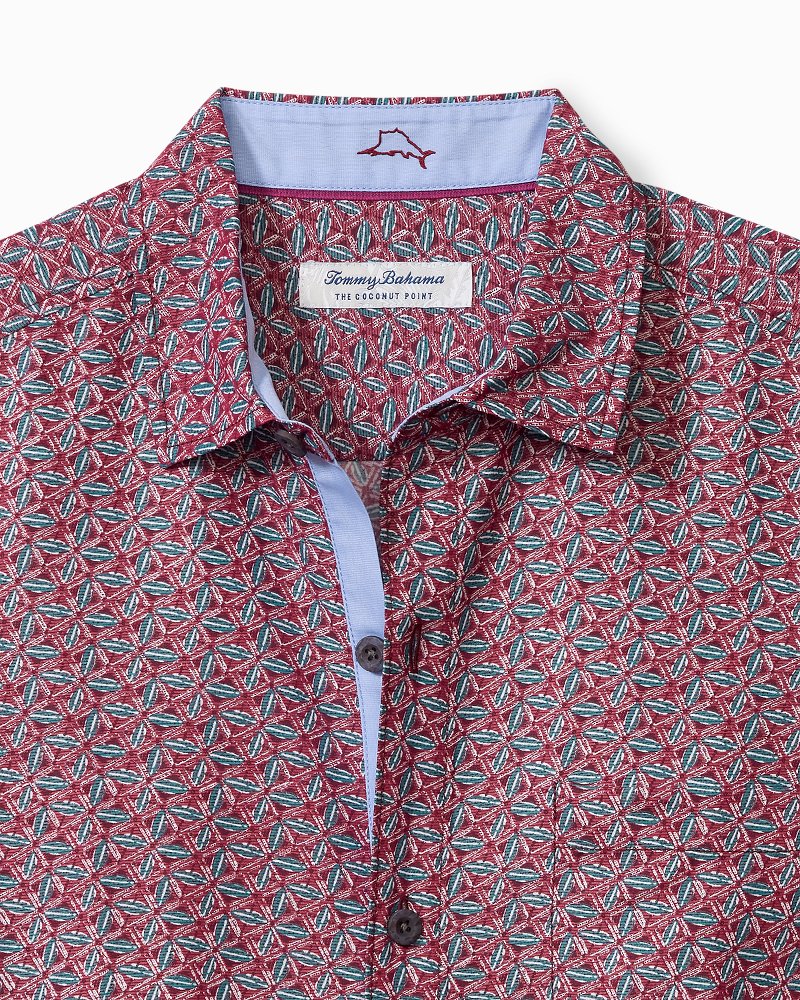 Tommy Bahama Hot Sale - Big & Tall Coconut Point Beachcomber Geo IslandZone® Camp Shirt