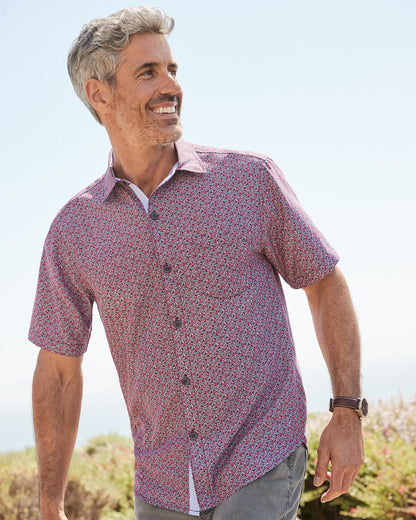 Tommy Bahama Hot Sale - Big & Tall Coconut Point Beachcomber Geo IslandZone® Camp Shirt