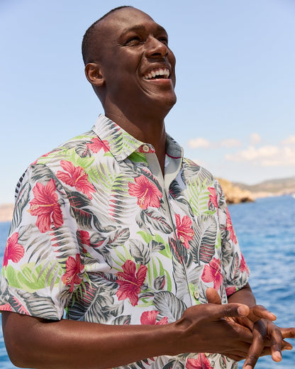 Tommy Bahama Sale - Big & Tall Coconut Point Hibiscus Shores IslandZone® Camp Shirt