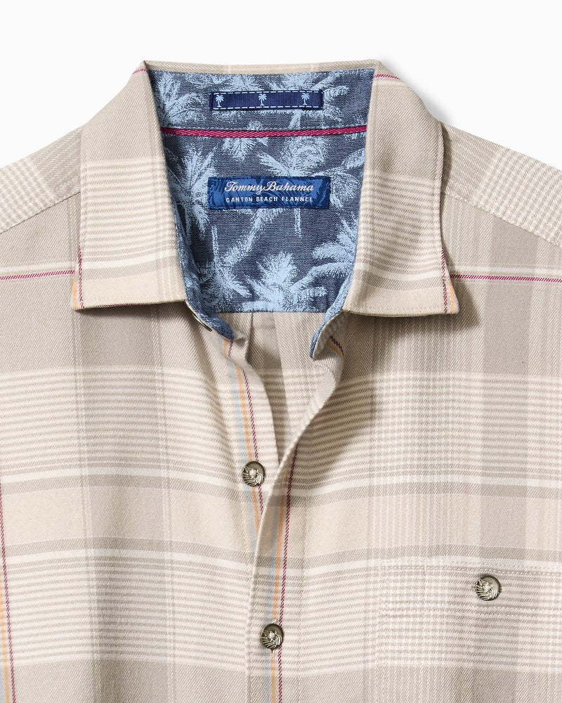 Tommy Bahama Everyday - Big & Tall Canyon Beach Pebble Cay Plaid Stretch Flannel Shirt