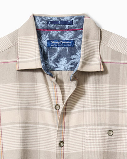 Tommy Bahama Everyday - Big & Tall Canyon Beach Pebble Cay Plaid Stretch Flannel Shirt