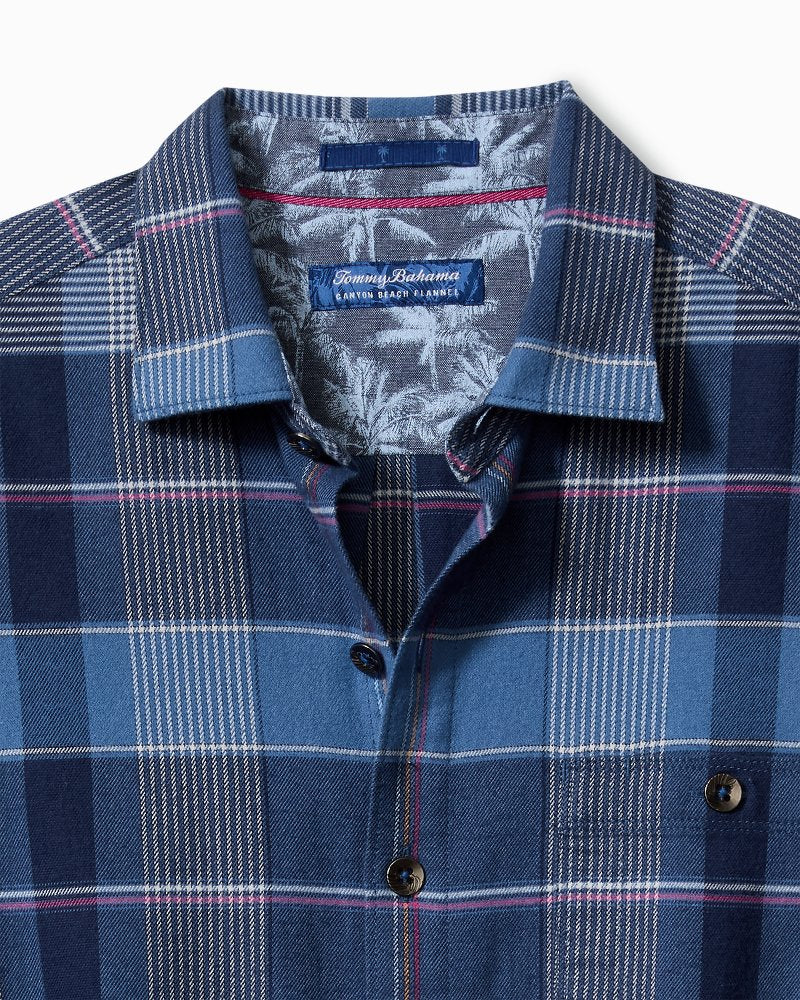 Tommy Bahama New - Big & Tall Canyon Beach Pebble Cay Plaid Stretch Flannel Shirt