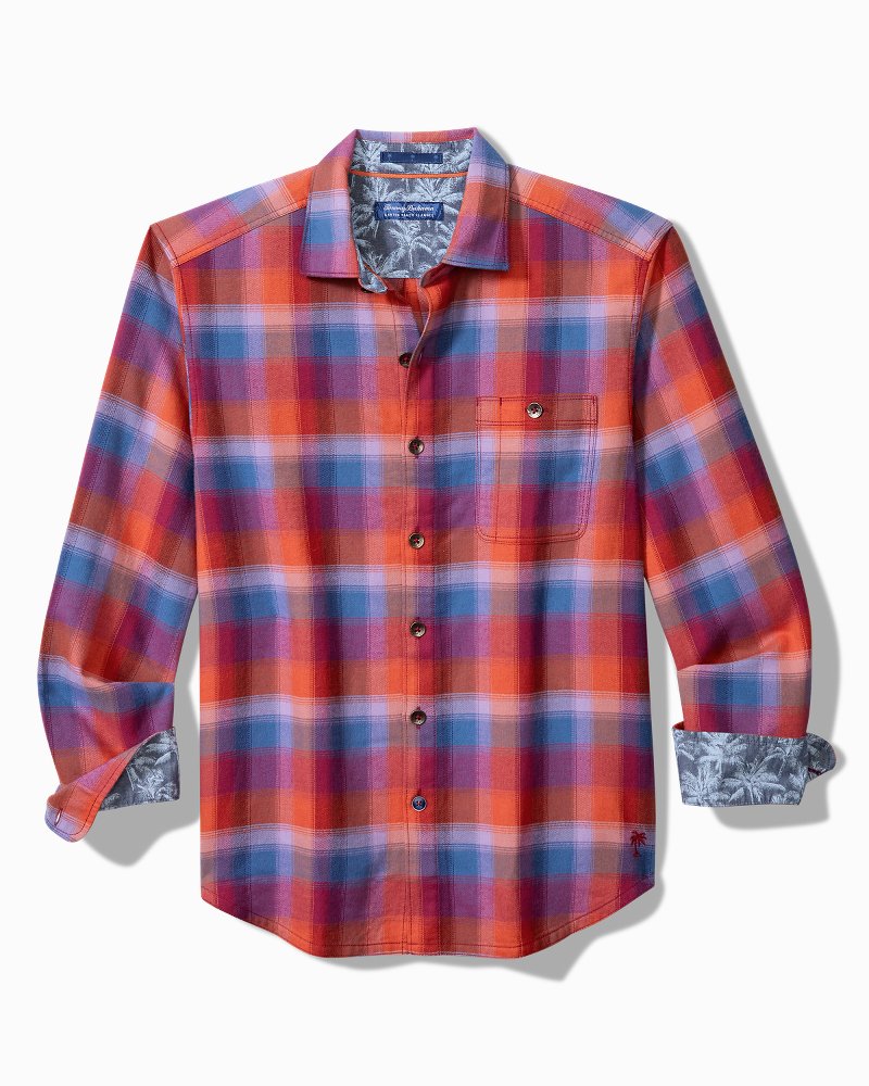 Tommy Bahama Great Value - Big & Tall Canyon Beach Fireside Check Stretch Flannel Shirt