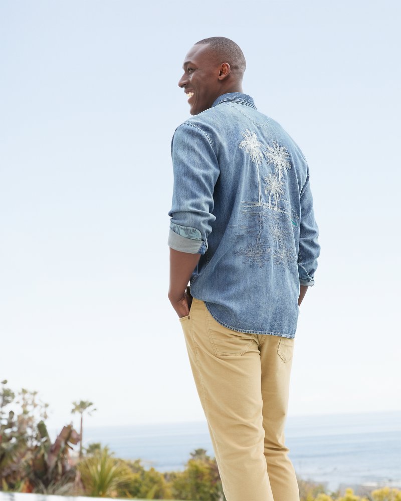 Tommy Bahama Great Value - Big & Tall Palm Reflections Long-Sleeve Shirt