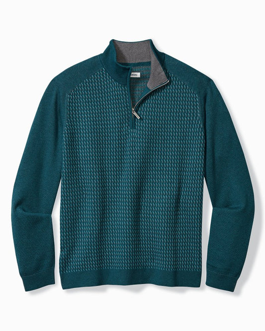 Tommy Bahama Essential - Big & Tall Coastal Shores Half-Zip Sweater