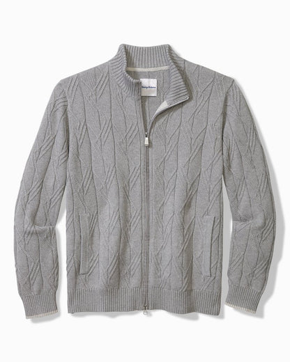 Tommy Bahama Discount - Big & Tall Capital Cable Full-Zip Cardigan