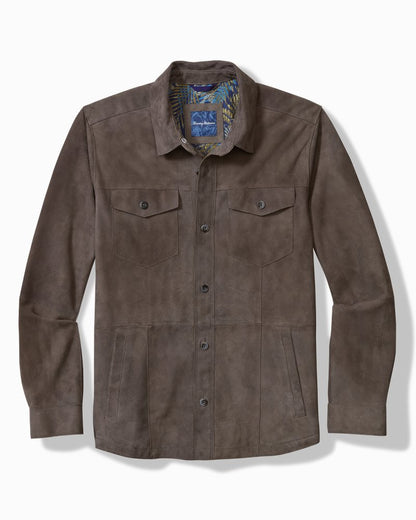 Tommy Bahama Premium - Big & Tall Boulder Ridge Suede Shirt Jacket