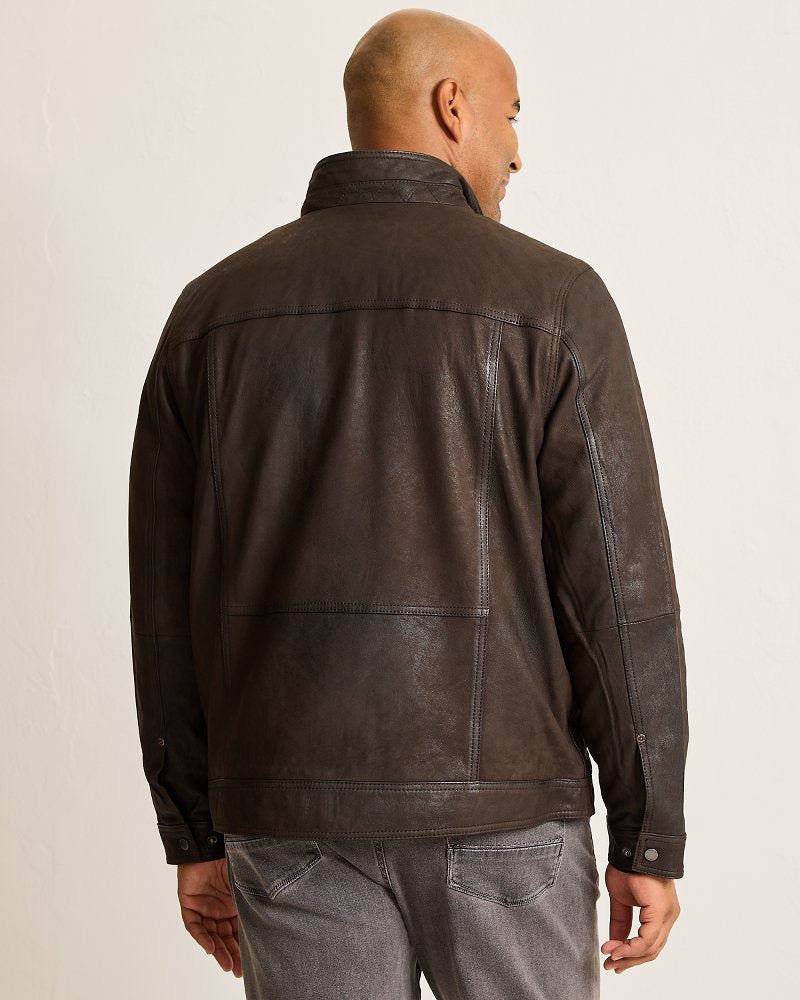 Tommy Bahama Exclusive - Big & Tall Highland Rocker Leather Jacket
