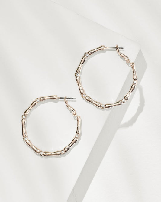 Tommy Bahama Popular - Island Essence Rose Gold Bamboo Hoop Earrings