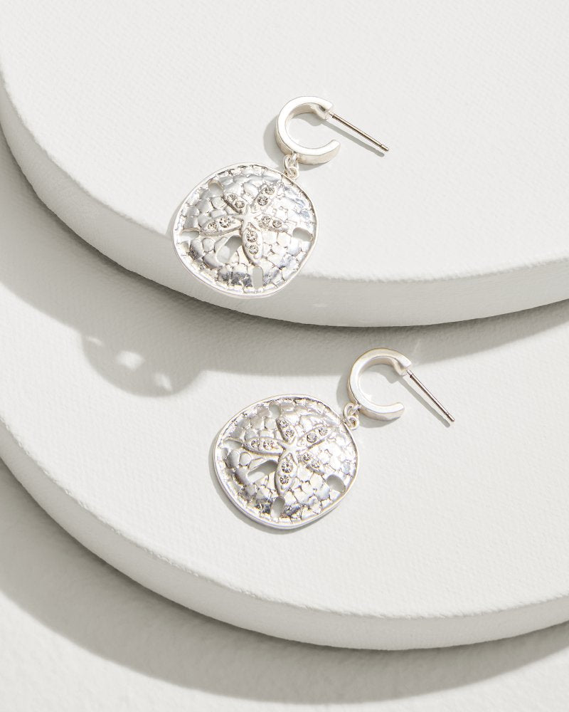 Tommy Bahama Smart Buy - Marco Island Sand Dollar Drop Hoop Earrings