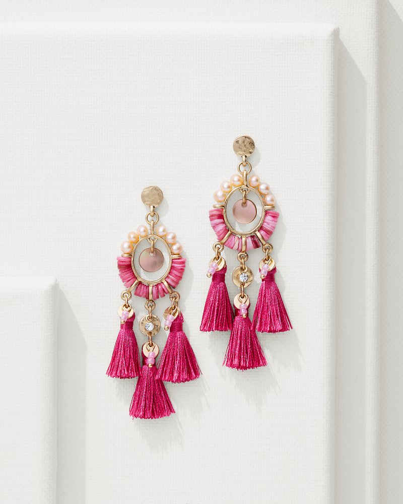Tommy Bahama Sale - Tropical Blooms Tassel Shell Statement Earrings
