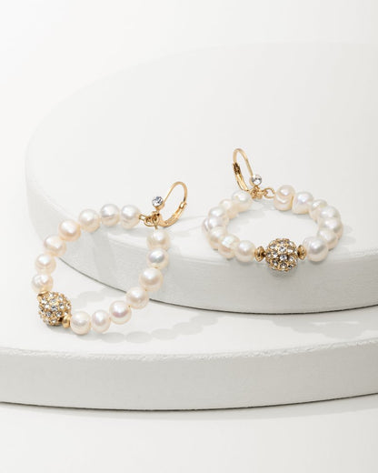 Tommy Bahama Customer Favorite - Madeira Pearl Statement Drop Hoop Earrings