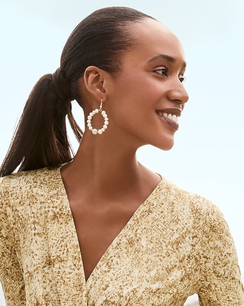 Tommy Bahama Customer Favorite - Madeira Pearl Statement Drop Hoop Earrings