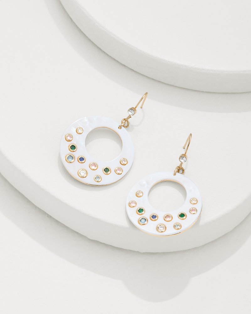 Tommy Bahama Everyday - Tidal Treasure Mother of Pearl Disc Statement Earrings