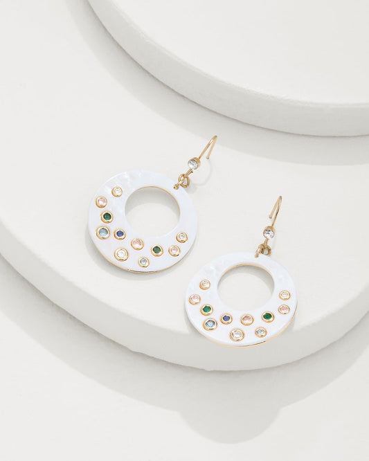 Tommy Bahama Everyday - Tidal Treasure Mother of Pearl Disc Statement Earrings