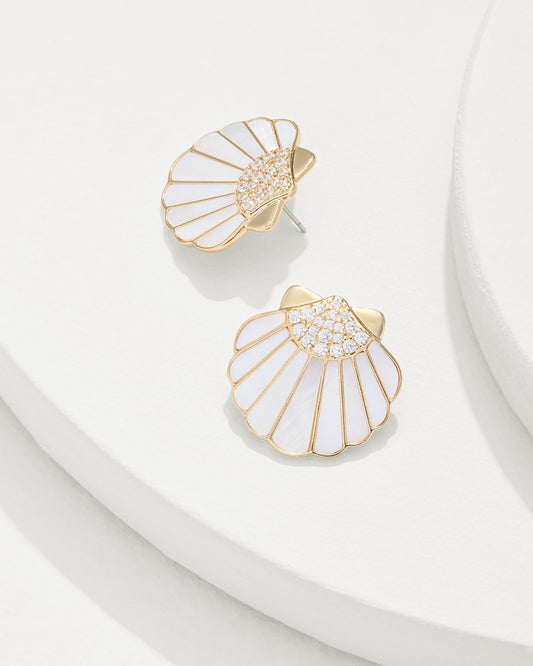 Tommy Bahama Top Pick - Moments in Paradise Mother of Pearl and Shell Statement Earrings