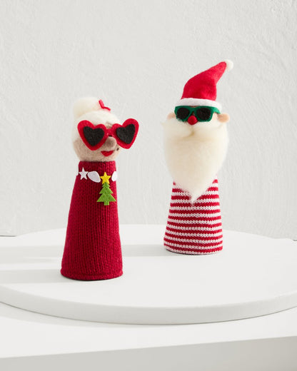 Tommy Bahama Recommended - Santa & Mrs. Claus Bottle Topper Set