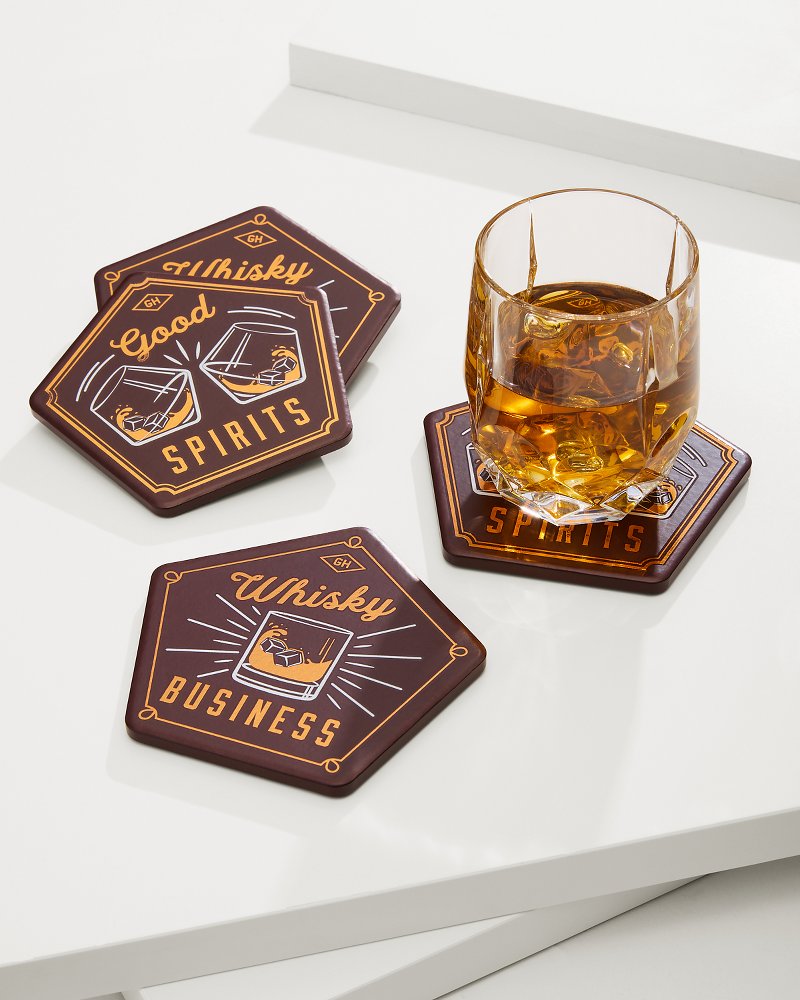 Tommy Bahama Latest - Whisky Business Coasters — Set of 4