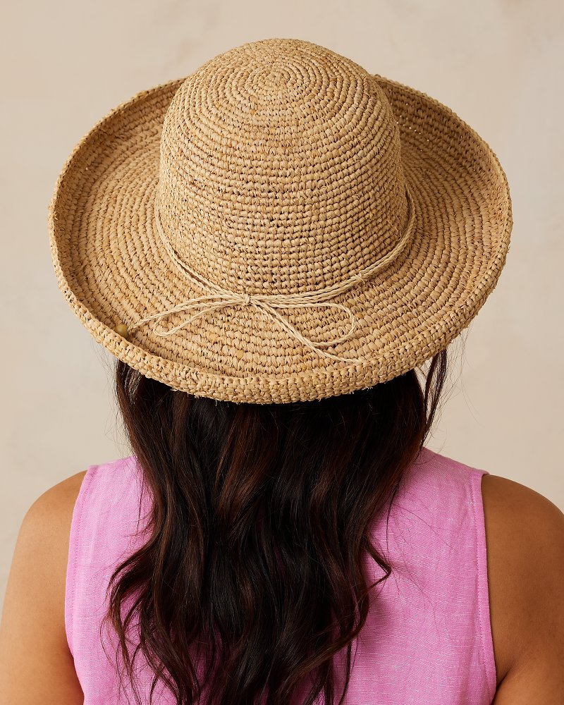 Tommy Bahama New - Maria Packable Raffia Upturn Hat