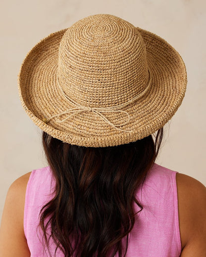 Tommy Bahama New - Maria Packable Raffia Upturn Hat