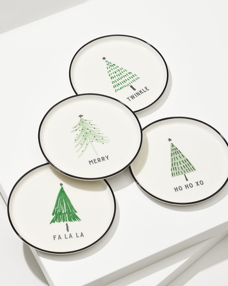 Tommy Bahama Best Price - Holiday Tree Appetizer Plates—Set of 4