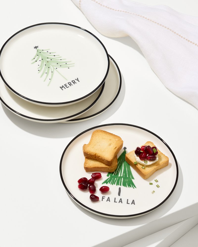 Tommy Bahama Best Price - Holiday Tree Appetizer Plates—Set of 4