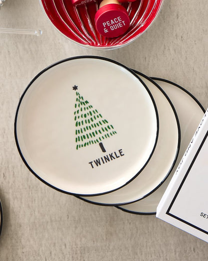 Tommy Bahama Best Price - Holiday Tree Appetizer Plates—Set of 4