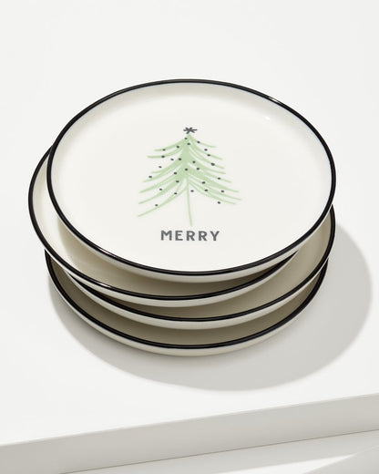 Tommy Bahama Best Price - Holiday Tree Appetizer Plates—Set of 4