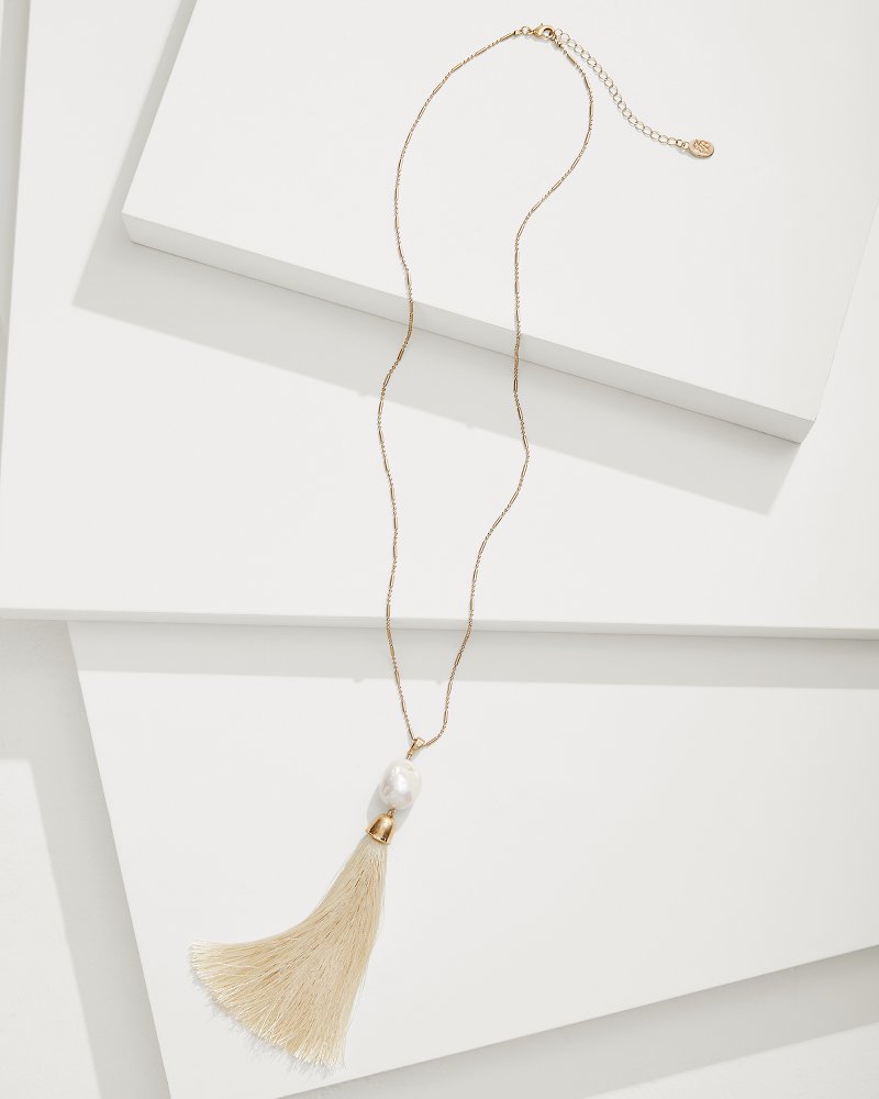 Tommy Bahama Everyday - Seaside Pearl Pendant Tassel Necklace