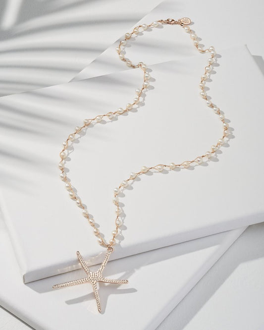 Tommy Bahama Trending - Island Essence Rose Gold Starfish Pendant Necklace