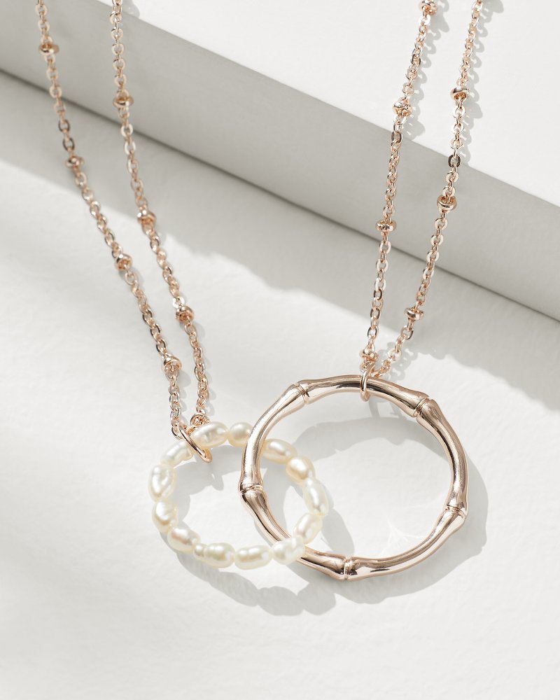 Tommy Bahama Recommended - Island Essence Rose Gold Double-Loop Necklace
