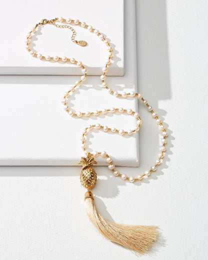 Tommy Bahama Exclusive - Tropical Blooms Pearl Tassel Necklace