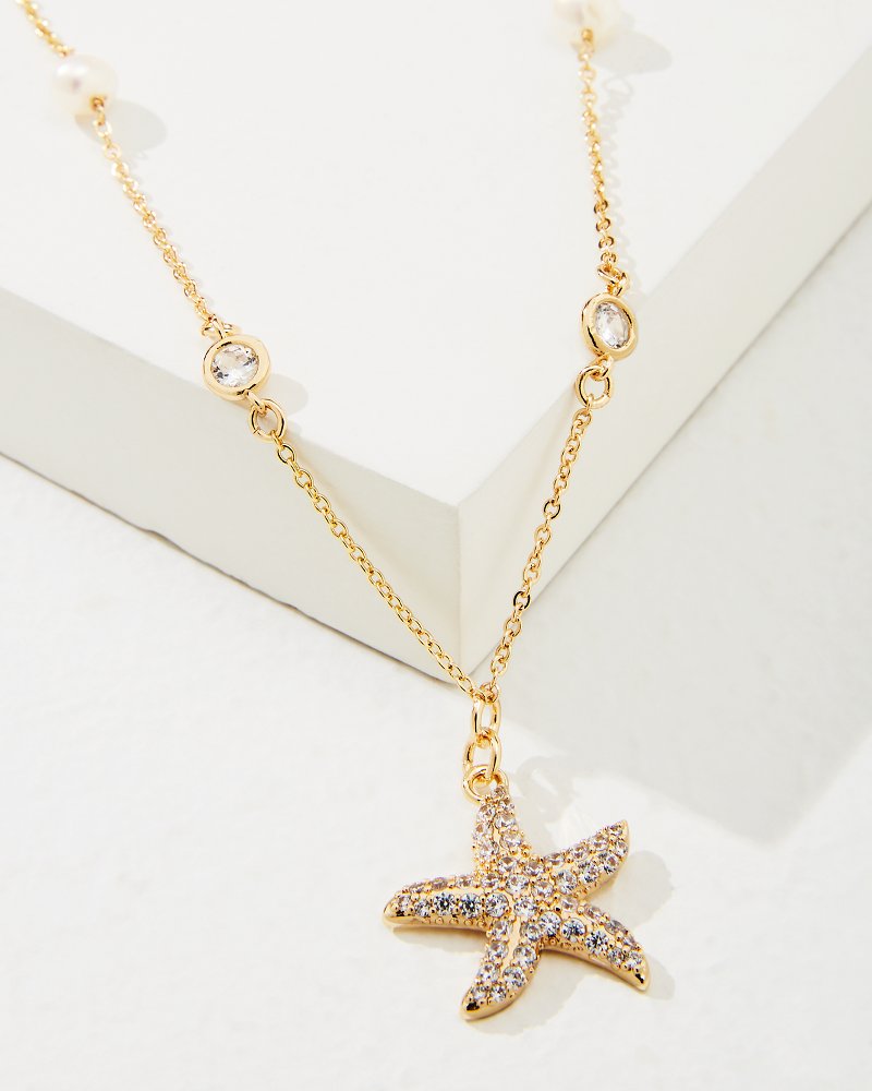 Tommy Bahama Deals - Island Essence Gold Starfish Pearl Necklace