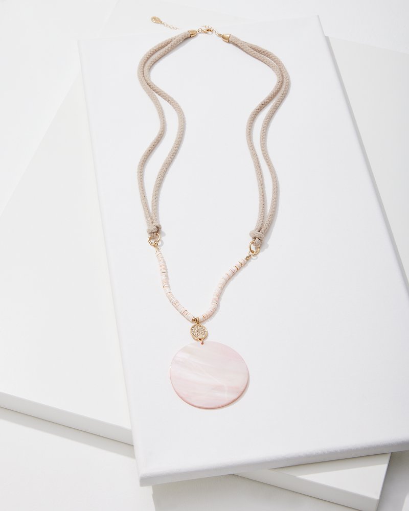 Tommy Bahama Trusted - Sanibel Island Large Mother-of-Pearl Pendant Necklace