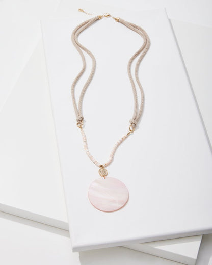 Tommy Bahama Trusted - Sanibel Island Large Mother-of-Pearl Pendant Necklace