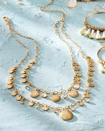 Tommy Bahama Hot Sale - Seaside Layered Charm Statement Necklace