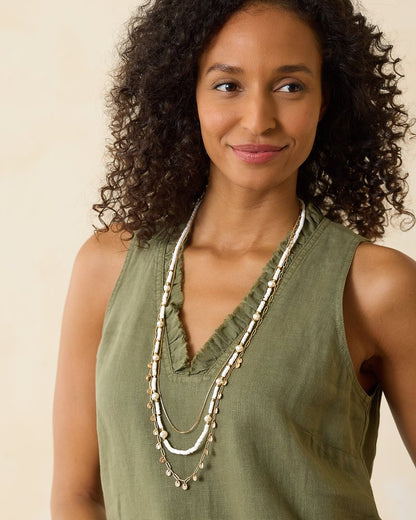 Tommy Bahama Great Value - Indigo Bay Heishi & Pearl Layered Long Necklace