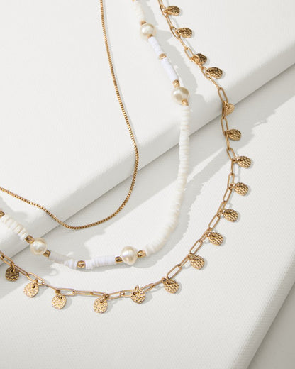 Tommy Bahama Great Value - Indigo Bay Heishi & Pearl Layered Long Necklace