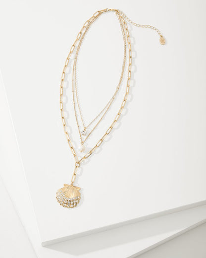 Tommy Bahama Sale - Sanibel Island Layered Shell Pendant Necklace