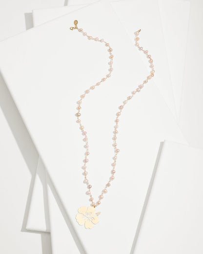 Tommy Bahama Deals - Tropical Blooms Hibiscus Pendant Pearl Necklace