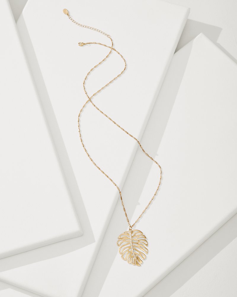 Tommy Bahama New - Tropical Blooms Monstera Pendant Necklace