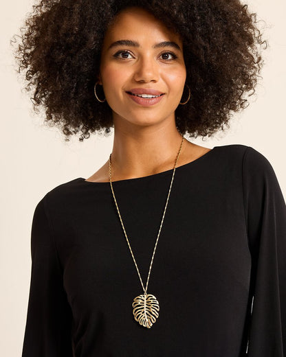 Tommy Bahama New - Tropical Blooms Monstera Pendant Necklace